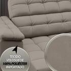 Sofá Apollo 2,30m Retrátil E Reclinável Velosuede Bege - Nets