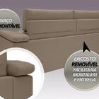 Sofá Apollo 2,30m Retrátil E Reclinável Velosuede Capuccino