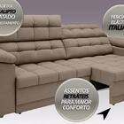 Sofá Apollo 2,30m Retrátil E Reclinável Velosuede Capuccino