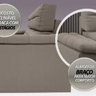 Sofá Apollo 2,30m Retrátil E Reclinável Velosuede Marrom - Ne