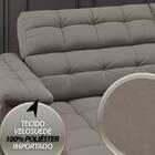 Sofá Apollo 2,30m Retrátil E Reclinável Velosuede Marrom - Ne