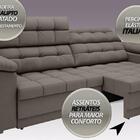 Sofá Apollo 2,30m Retrátil E Reclinável Velosuede Marrom - Ne