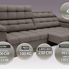 Sofá Apollo 2,30m Retrátil E Reclinável Velosuede Marrom - Ne