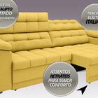 Sofá Apollo 2,50m Retrátil E Reclinável Velosuede Canário - N
