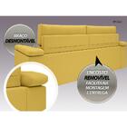 Sofá Apollo 2,50m Retrátil E Reclinável Velosuede Canário - N