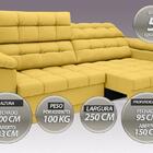 Sofá Apollo 2,50m Retrátil E Reclinável Velosuede Canário - N