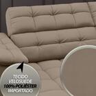 Sofá Apollo 2,50m Retrátil E Reclinável Velosuede Capuccino