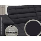Sofá Apollo 2,50m Retrátil E Reclinável Velosuede Preto - Net