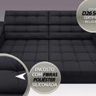 Sofá Apollo 2,50m Retrátil E Reclinável Velosuede Preto - Net