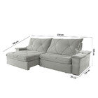 Sofá Apollo Linho 02 Módulos 90 Cm B25cm Meu Sofá Online