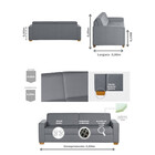 Sofá Aracaju Living Com 3 Lugares 2.00 Mt Linho Corriente Sof