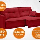 Sofá Astro 2,00m Sem Caixa, Retrátil E Reclinável Velosuede V