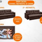 Sofá Astro 2,20m Sem Caixa, Retrátil E Reclinável Velosuede C