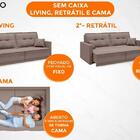 Sofá Astro 2,20m Sem Caixa, Retrátil E Reclinável Velosuede M