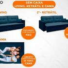 Sofá Astro 2,20m Sem Caixa, Retrátil E Reclinável Velosuede P