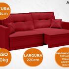 Sofá Astro 2,20m Sem Caixa, Retrátil E Reclinável Velosuede V