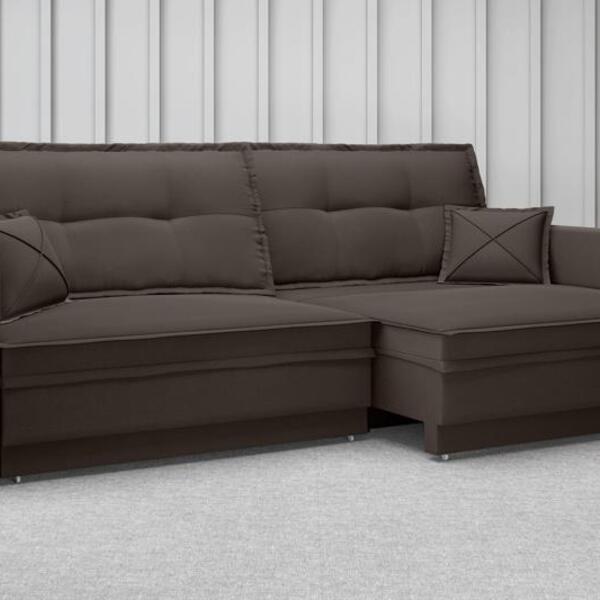 Sofá Astro 2,40m Sem Caixa, Retrátil E Reclinável Velosuede C