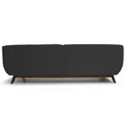 Sofá Atenas 3 Lugares 230cm Corino Preto