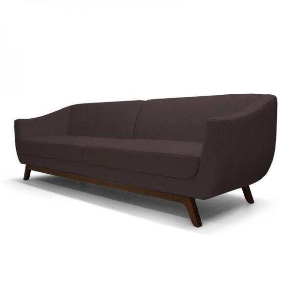 Sofá Atenas 3 Lugares 230cm Marrom