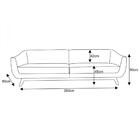 Sofá Atenas 4 Lugares 260cm Branco