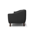 Sofá Atenas 4 Lugares 260cm Corino Preto