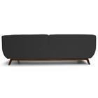 Sofá Atenas 4 Lugares 260cm Corino Preto