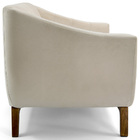 Sofá Atenas Base Madeira 02 Lugares 140 Cm Suede Areia