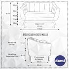 Sofá Atenas Base Madeira 02 Lugares 140 Cm Suede Areia