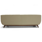 Sofá Atenas Base Madeira 04 Lugares 260 Cm Algodão Marfin