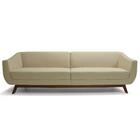 Sofá Atenas Base Madeira 04 Lugares 260 Cm Algodão Marfin