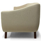 Sofá Atenas Base Madeira 04 Lugares 260 Cm Algodão Marfin