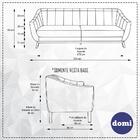 Sofá Atenas Base Madeira 04 Lugares 300 Cm Linho Bege Claro