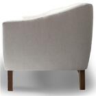 Sofá Atenas Base Madeira 04 Lugares 300 Cm Linho Bege Claro