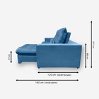 Sofá Atlanta 2 Lugares 1,70 Metros Veludo - 06 Azul