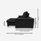 Sofá Atlanta 2 Lugares 1,70 Metros Veludo - 13 Preto