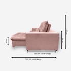 Sofá Atlanta 2 Lugares 1,90 Metros Veludo - 19 Rosa Escuro