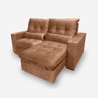 Sofá Atlanta 2 Lugares 1,90 Metros Veludo - 20 Terracota