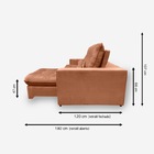 Sofá Atlanta 2 Lugares 1,90 Metros Veludo - 20 Terracota