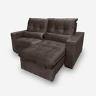 Sofá Atlanta 3 Lugares 2,10 Metros Veludo - 17 Chocolate