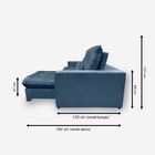 Sofá Atlanta 3 Lugares 2,10 Metros Veludo - 24 Azul Marinho
