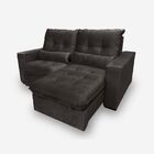 Sofá Atlanta 4 Lugares 2,30 Metros Veludo - 12 Café