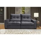 Sofá Atlanta 4 Lugares 2,50 Metros Veludo - 10 Cinza Grafite