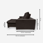 Sofá Atlanta 4 Lugares 2,50 Metros Veludo - 12 Café