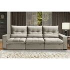 Sofá Atlanta 5 Lugares 2,60 Metros Veludo - 02 Bege
