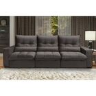 Sofá Atlanta 5 Lugares 2,60 Metros Veludo - 12 Café