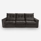 Sofá Atlanta 5 Lugares 2,60 Metros Veludo - 12 Café