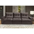 Sofá Atlanta 5 Lugares 2,60 Metros Veludo - 17 Chocolate