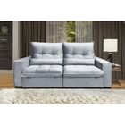 Sofá Atlanta 6 Lugares 2,90 Metros Veludo - 26 Prata