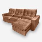 Sofá Atlanta 8 Lugares 3,80 Metros Veludo - 20 Terracota