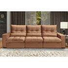 Sofá Atlanta 8 Lugares 3,80 Metros Veludo - 20 Terracota